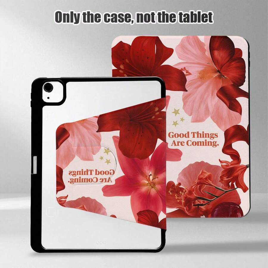 1pc Capa Protetora de Secretária com Dobra e Compartimento para Caneta, Padrão Lily, Suporte Rotativo 360°, Compartimento para Caneta Integrado, Compatível com Huawei Matepad SE 11/MatePad 11/MatePad 11.5 2025 e Outros Modelos Populares, Compatível com IPad Honor Pad 8/9/10/Honor X8/X8A/X9 e Outros Modelos Populares, Capa Protetora para Tablet Honor, Compatível com Xiaomi, Xiaoxin, Apple 10ª Geração/ A16 11ª Geração/ Air 11/ 5/ 9/ Air/ Pro 11 e A9 - Multicolorido - Ver 1