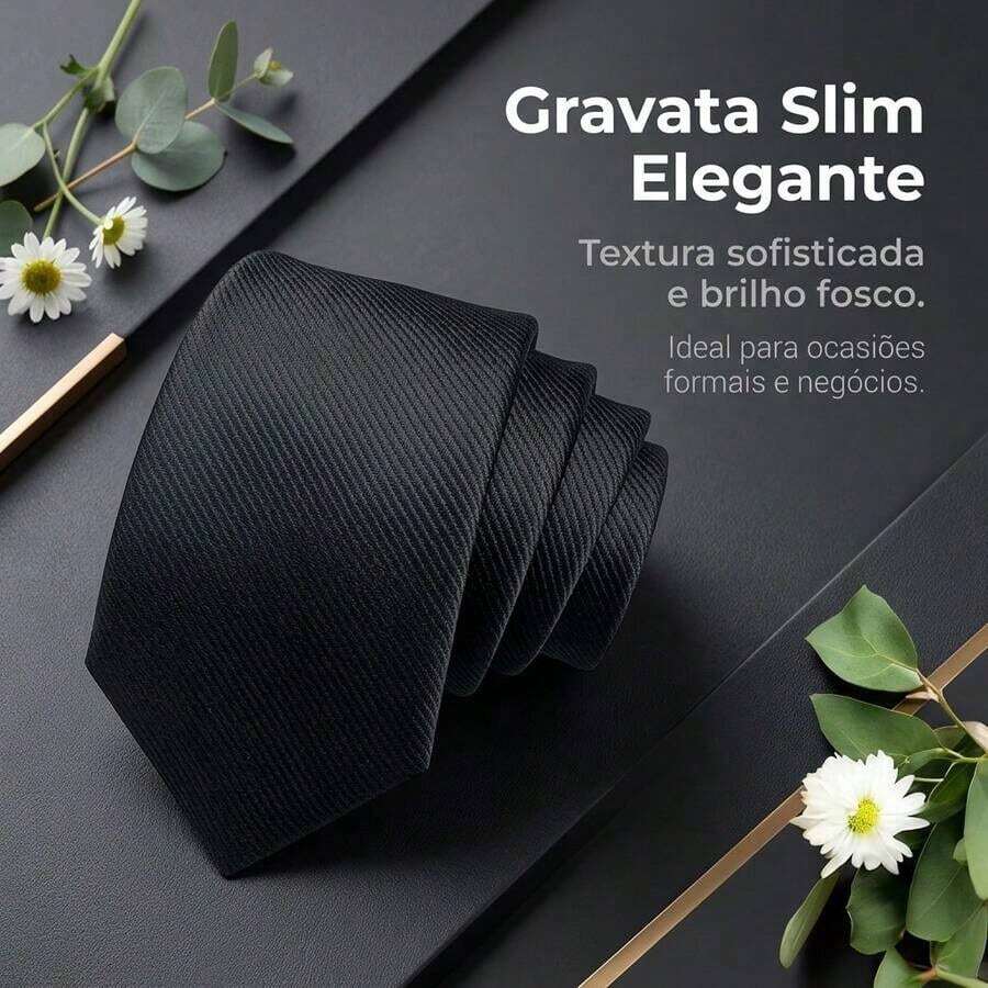 A Matte Twill Tie, A Versatile Tie Suitable For Work, Interviews, And Weddings. - 黑色 - 查看 1