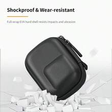 黑色 PU 迷你攜帶收納盒，適用於 GoPro Hero 13 Black、Hero 12/11/10/9/8/7/(2018)/6/5、Osmo Action、AKASO、Campark、YI 等多款運動相機的硬殼旅行收納盒 - 查看 8