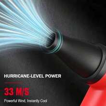 WMARK 專業級 13000RPM 可調速迷你渦輪風扇 無線手持式吹風機，適用於除雪、人體工學握把，可吹除汽車、鍵盤、電腦灰塵，居家與理髮師專用理想便攜工具 NG-TB001 - 彩色 - 查看 6