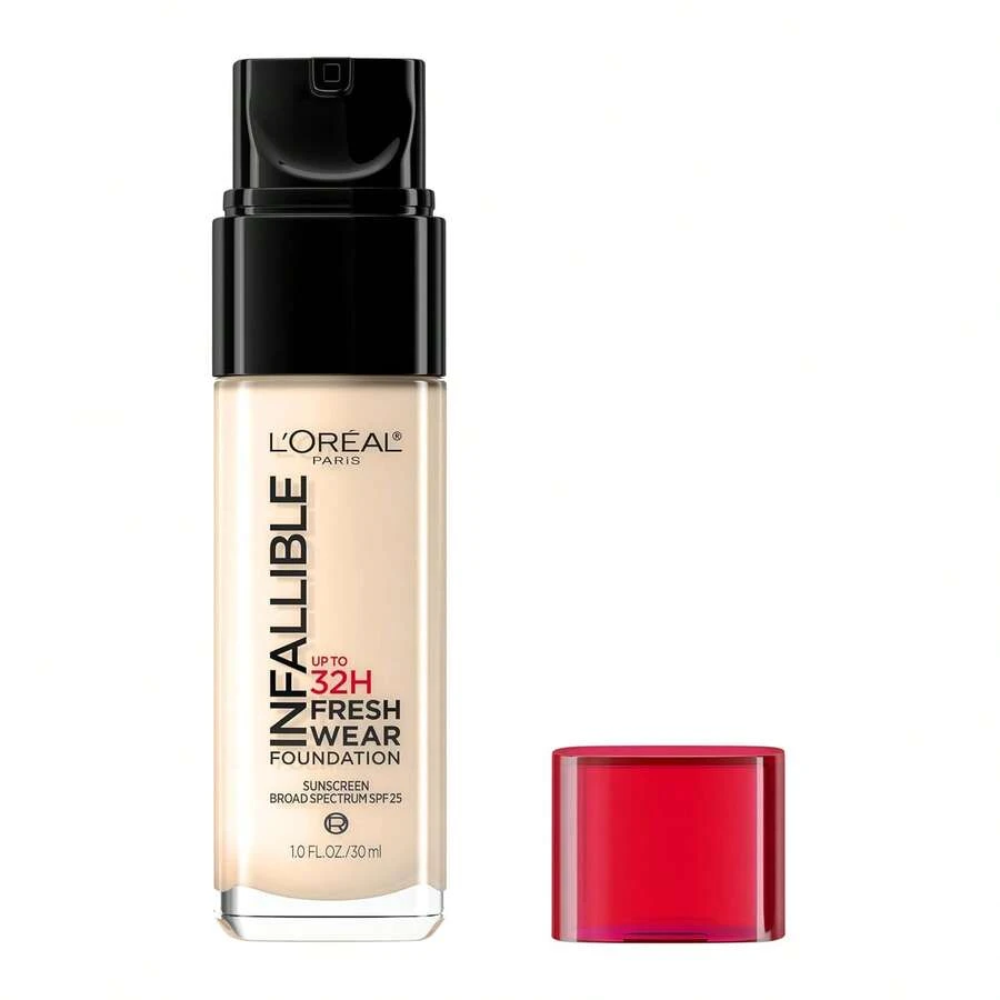 L’Oreal Paris L'Oreal Paris Makeup Infallible Up To 32 Hour Fresh Wear Lightweight Foundation, 411 Beige Ivory, 1 Fl Oz, Packaging May Vary-Father's Day - 390 玫瑰珍珠 - 查看 1