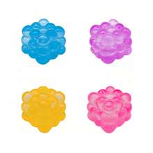 4-Color Transparent Bubble Ball Set – 5cm Soft Bouncy Cube Containing Multiple Spheres, Soft Stress Relief Hand Activity Toy Suitable For Teens - Upgraded Version - Multiple Colors - View 15