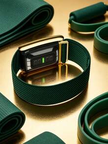 Tali Jam Tangan Kepang Super Mewah 5.0 - Cocok untuk 5.0/MG - ECG, Aksesori Berkualitas Tinggi untuk Perangkat Wearable Kesehatan & Kebugaran - Logam Premium - Dark Green - View 3