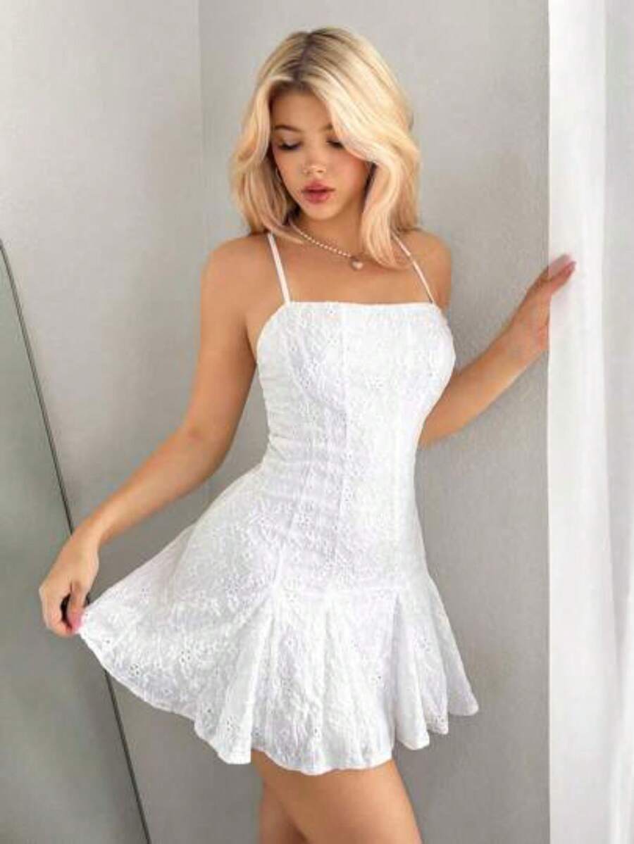 Women Short Dresses - 白色的 - 查看 1