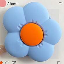 1組卡通Ins風3D矽膠韓式花朵Magsafe磁吸手機支架，伸縮可折疊便攜式桌面強吸附，相容磁吸手機殼，送給朋友與家人的禮物，桌面追劇支架，便攜式 - 彩色 - 查看 10