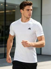 Adidas 男士 FREELIFT TEE 短袖舒適休閒居家修身圓領T恤 JF4386 - 白色 - 查看 4
