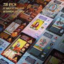 Occult & Divination 1Set Tarot Cards With Meanings, Beginner Learning Training Deck With Message - Easy Reading Fortune Telling Game, Classic Tarot For Beginners - As Pic - View 6