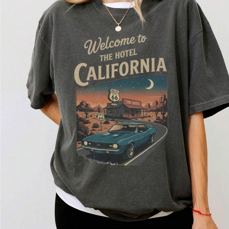 1 Piece Road Trip T-Shirt In A Dark Desert, Adventure T-Shirt, Travel T-Shirt, Hiking T-Shirt, Desert T-Shirt, Exploration T-Shirt, Mountain T-Shirt, Ca - 黑色 4 - 查看 1