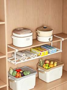 Multifunctional Adjustable Shoe Rack Storage Shelf, Telescopic Hanging Shoe Cabinet, Tiered Hanging Shoe Organizer, Closet Organizer, Space-Saving Storage Rack With Multiple Shelves, For Storing Shoes, Clothes, Towels And Other Items, Suitable For Bedroom, Bathroom And Living Room, Space-Saving Shoe Organizer - Multicolor - View 2