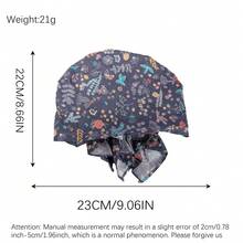 1 pieza Gorro de pañuelo triangular para hombre, gorro pirata, envoltura para la cabeza de algodón estampado, gorra fácil de poner - Multicolor - Ver 6