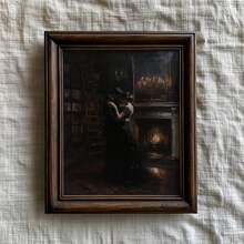 1pc Frameless Dark Academia Book Lover Gift Vintage Library Art Victorian Romantic Wall Poster Print For Apartment Living Room Bedroom Dorm Decor, Room Decor, Prints For Wall, Vintage Decor - Books - View 3