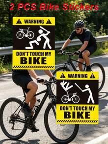 2 piezas Pegatinas divertidas 3D para bicicleta de montaña, calcomanías de protección del cuadro resistentes a arañazos, accesorios de película protectora universal para bicicleta de carretera - Multicolor - Ver 3