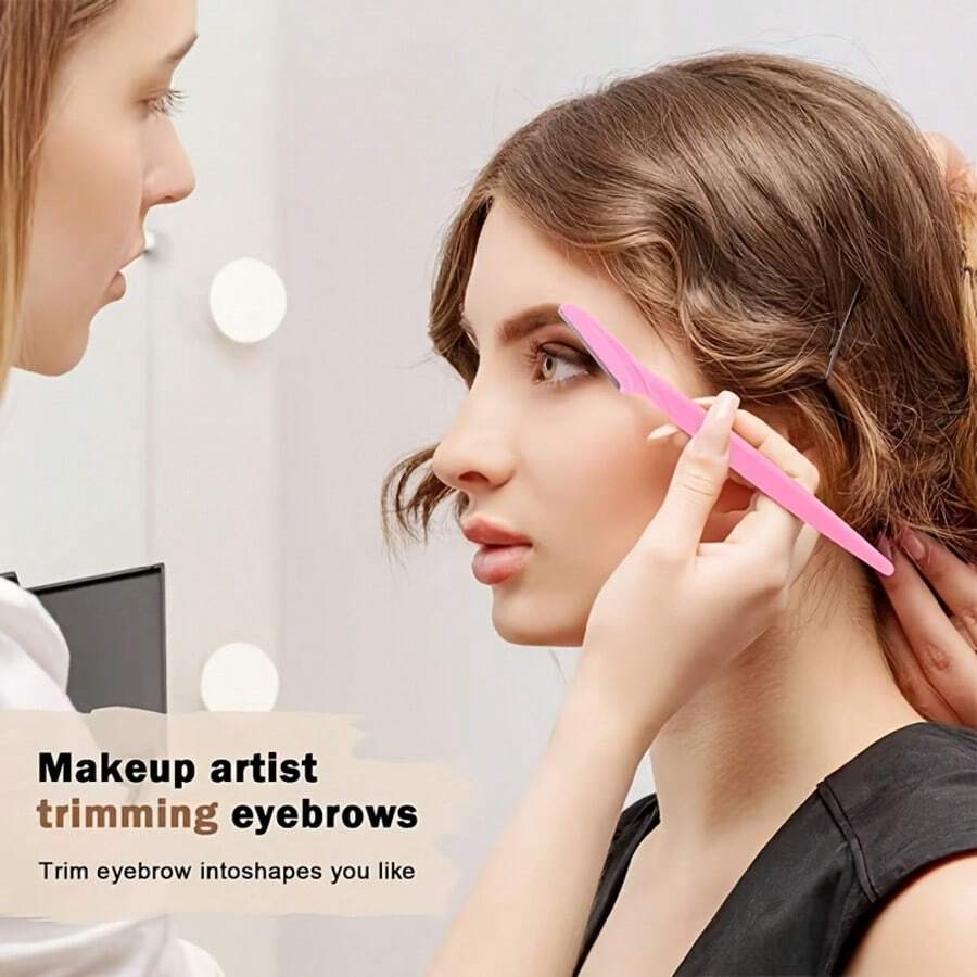 22 Colors Multi-Color Eyebrow And Fine Hair Trimming Tool, 9pcs Randomly Shipped, With Macro Safety Guard And Protective Cover, Designed For Women To Create Exquisite Eyebrow Shape, Remove Skin Oil, Precise Facial Hair Removal Tool