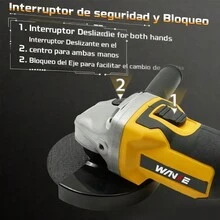WANSE 21V Cordless Grinding Machine With Brushless Motor - Yellow - View 3