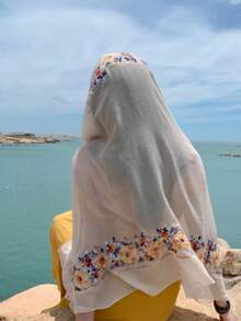 1件夏季防曬沙漠旅行披肩海灘圍巾薄款度假披肩女款 - 彩色 - 查看 2