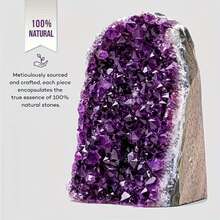 1pc AA+ Grade Natural Amethyst Cluster With Crystal Sprouts, Perfect For Crystal Display And Collection, Natural Earth Beauty, Excellent Home Decor Choice, Suitable For Valentine's Day, Christmas And Other Occasions, Also A Great Gift, Including Crystal Gifts For Parents - Purple - View 12