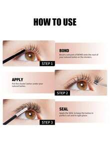 5ml Black Eyelash Adhesive + 5ml Clear Sealant - Eyelash Extensions, Strong Hold, 48-Hour Duration, For DIY Eyelash Application - 2-In-1 - Multicolor - View 4