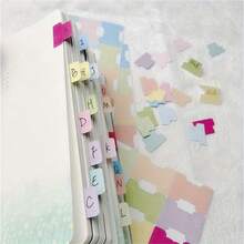 120 piezas de pegatinas marcadoras de páginas codificadas por colores, pestañas de índice escribibles para calendario, planificador, diario, cuaderno, búsqueda rápida, estudio, oficina y vida diaria - Talla única - Ver 4
