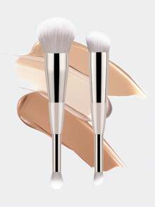 ronshadow 2pcs Dual-Ended Makeup Brushes, Blush Brush, Contour Brush, Round Tip Eyeshadow Blending Brush, Concealer Brush, 2-In-1 Portable Makeup Brush, Full Face Makeup Tool - Multicolor - View 11