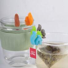Cute Colorful Snail & Squirrel Shaped Silicone Tea Bag Hooks, Cup Markers, Used For Party Cup Identification And Mug Rim Decoration - Multicolor - View 10