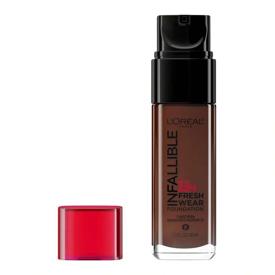 L’Oreal Paris L'Oreal Paris Makeup Infallible Up To 32 Hour Fresh Wear Lightweight Foundation, 411 Beige Ivory, 1 Fl Oz, Packaging May Vary-Father's Day - 535 濃縮咖啡 - 查看 1