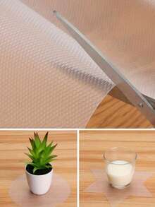 1 Roll - Premium Waterproof Non-Slip Vinyl Shelf Liner With EVA Drill Point Texture - Perfect For Kitchen Cabinets, Desktops, Refrigerators, Wardrobes & Shoe Racks - Glue-Free, Durable & Easy To Clean, Shelf Liners - Diamond Pattern - View 2