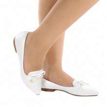 Women's Shoes Flat Loafer Casual Elegant - White - View 1