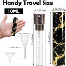 Perfume Travel Refillable Bottle– Portable Sprayer,Empty Perfume Bottles With Unique Patterns,Refill Pump Traveling And Outgoing,2 Pcs Pack Of 5 Ml(White And Pink) - Pink Gold Marble 1 - View 4