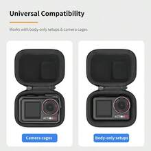 黑色 PU 迷你攜帶收納盒，適用於 GoPro Hero 13 Black、Hero 12/11/10/9/8/7/(2018)/6/5、Osmo Action、AKASO、Campark、YI 等多款運動相機的硬殼旅行收納盒 - 查看 7