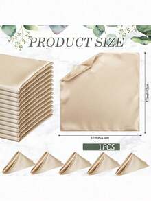 1pc Royal Champagne - Similar To Polyester Satin Tablecloth | Woven Wrinkle-Resistant Elegant Rectangular Tablecloth, Suitable For Weddings, Birthdays, Parties, Holidays And Special Events | Luxury Dining Table Decor | Smooth Texture Fabric - Champagne - View 24