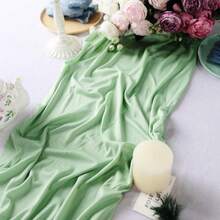 1件 桌旗 30*180cm/11.8*70.8inch 50*300cm/19.68*118.1inch 經典簡約時尚設計 適合戶外後院野餐 節日自助餐 公司開幕招待會 精品咖啡廳桌飾 - 鼠尾草綠 - 查看 5
