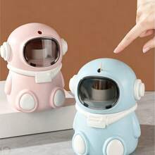 1pc New Astronaut Automatic Pop-Up Toothpick Holder, Creative Cartoon Toothpick Tube For Home, Press To Dispense, Automatic Rebound Retrieval, Dust-Proof Sealed Anti-Dust, Thick And Durable, Rounded Edges For Hands, Cute Astronaut Design, Macaron Multi-Color Options - Multicolor - View 10