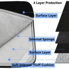 14 Inch Laptop Sleeve, Upgraded Wear-Resistant Shockproof Flip Cover Business Handbag, Fits 14-Inch Laptops - Light Blue - View 12