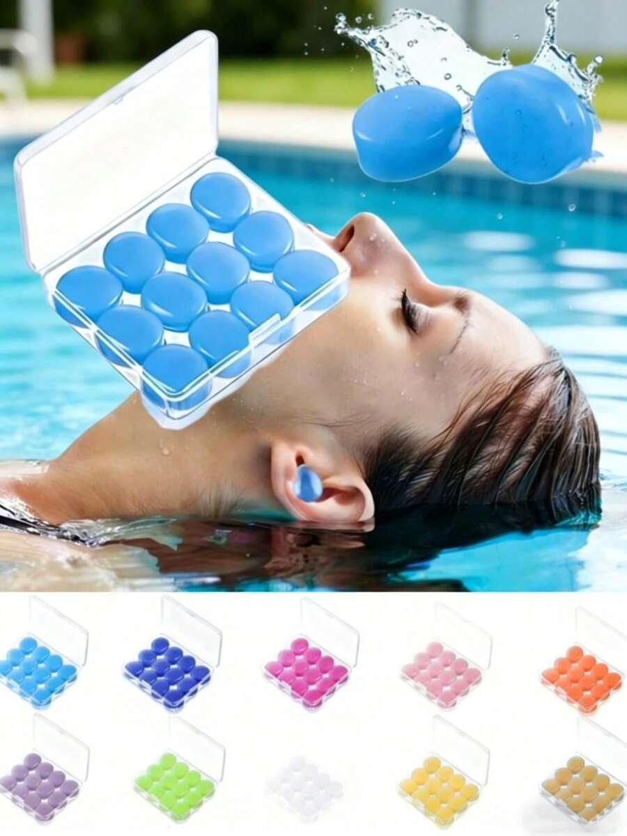 12 buah Sumbat Telinga Silikon yang Dapat Dibentuk - Dapat Digunakan Kembali, Ideal untuk Tidur dan Peredam Suara. Nyaman dan Tenang Saat Dipakai dengan Fungsi Rebound Lambat, Desain Unisex. Penting untuk Petugas Pos dan Hadiah Tahun Baru yang Bagus. Perlengkapan Perjalanan yang Menenangkan dan Meredakan Stres | Aksesori Pijat Telinga yang Dipasangkan dengan Sumbat Telinga Tidur yang Lembut, Melindungi Telinga dan Hidung, Menghalangi Suara, Meningkatkan Kualitas Tidur dan Meredakan Kemarahan - View 1