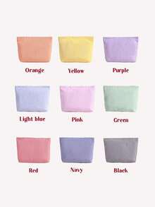 Custom Striped Makeup Bag - Personalized Name Or Text Customization - Multiple Colors Available - Minimalist Large Capacity Design - Daily Storage Bag & Document Bag - Multicolor - View 6