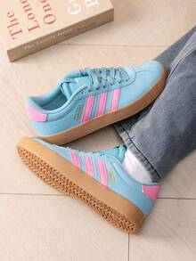 Adidas Zapatillas deportivas VL COURT 3.0 para mujer, zapatos deportivos casuales, ligeros y cómodos IH6518 - Verde menta claro/rosa bendición/dorado - Ver 1