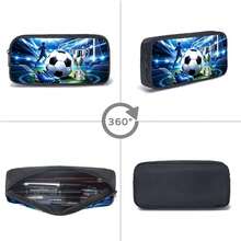 3 PiecesFootball Pattern Casual Backpack Set, 15 Inch, Lightweight Outdoor Casual Backpack, Includes School Bag, Crossbody Bag And Pencil Case - 足球背包 - 查看 9