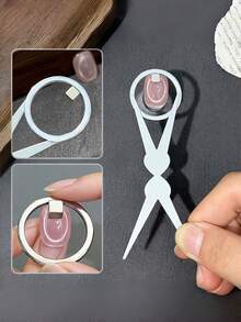 Cat Eye Nail Art Magnet Tool Set, Dual-Use Nail Magnet Kit, Multi-Shape Cat Eye Magnet Accessories, Cat Eye Gel Nail Polish Magnetic Nail Art Design Tool, Can Create French Edge And Halo Cat Eye Effect, Portable DIY Nail Art Supplies, For Home Use - Multicolor - View 3