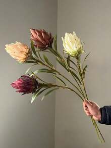 1pc 26" Artificial King Protea Flower, Suitable For Autumn And Thanksgiving Decor, Bohemian Wedding Centerpiece, Halloween Party And Rustic Home Decor, Realistic Artificial Flower/Lifelike Tropical Flower - Multicolor - View 6