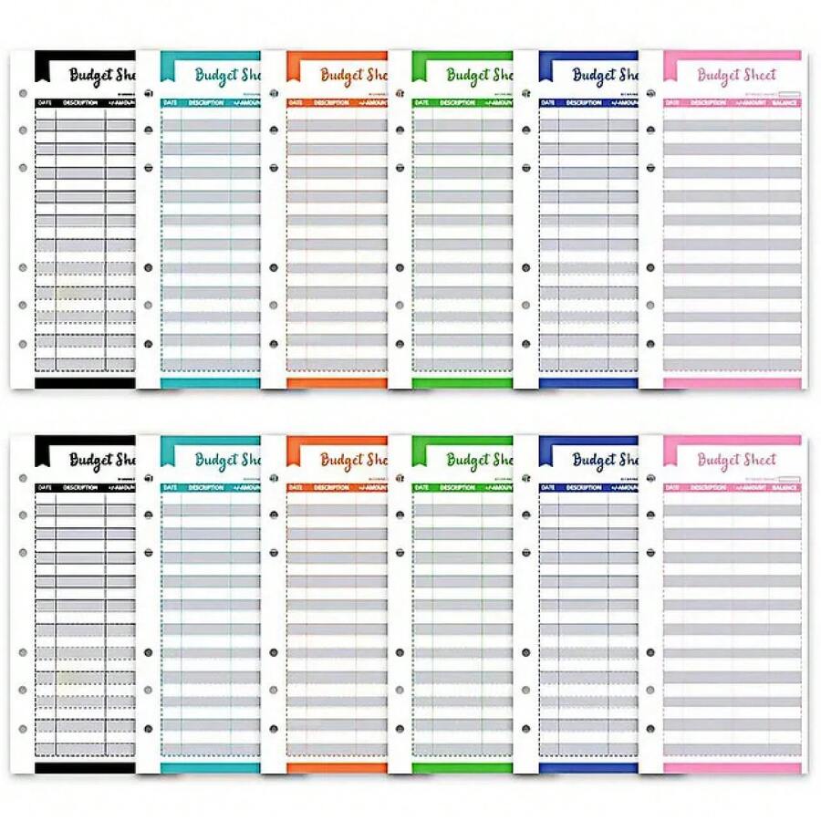 Financial Budget Planner 2026, With 6 Rings And Interchangeable Sheets, A6 Size Savings Envelopes, Finance Folder, Personal Household Income And Expense Management Notebook - Khaki - View 1