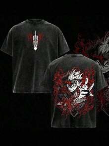 apucha / Sudadera, Ropa Urbana de Talla, Ropa Unisex de Algodón Suave, Camiseta Casual de Inspiración Anti-ágica, Regalo para Fanáticos del Anime, Ropa de Verano para Hombre y Mujer. - Negro - Ver 1