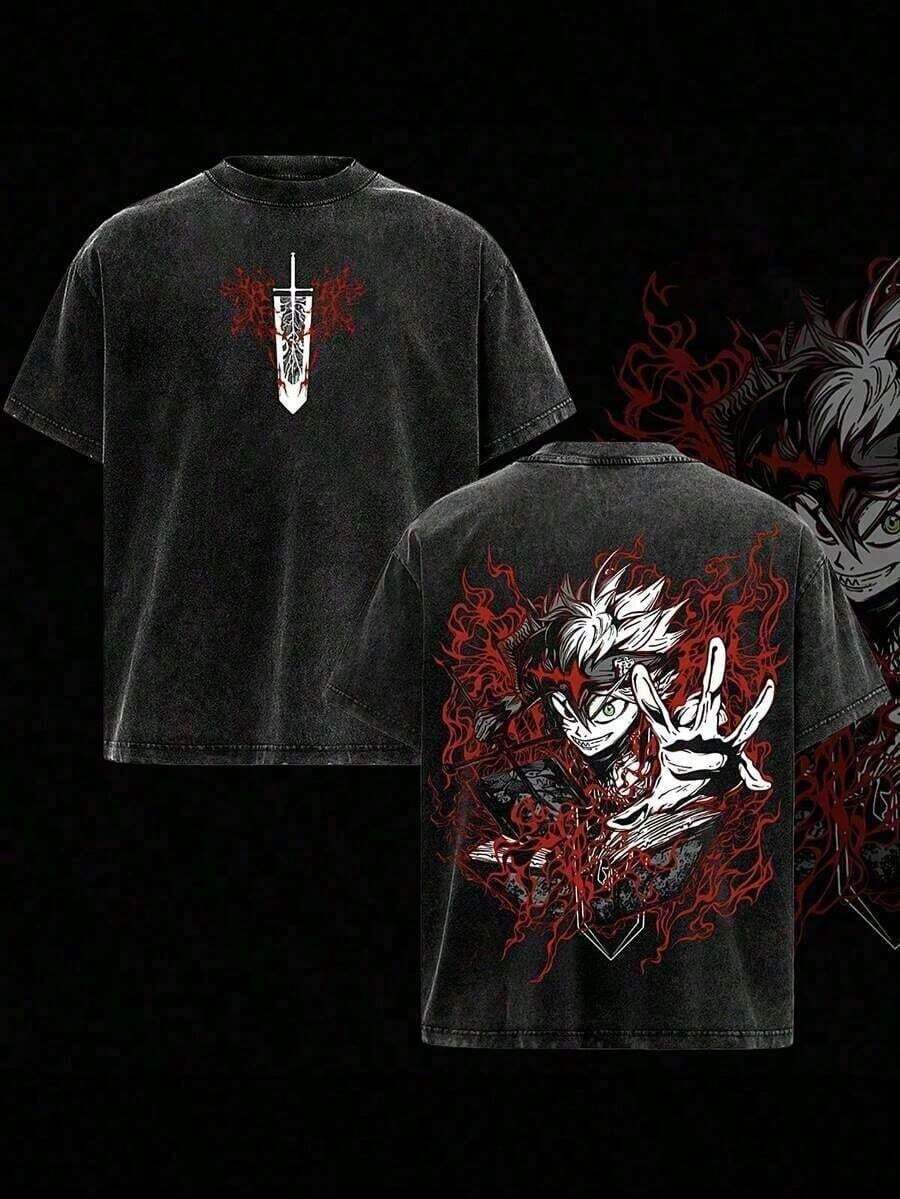 apucha / Sudadera, Ropa Urbana de Talla, Ropa Unisex de Algodón Suave, Camiseta Casual de Inspiración Anti-ágica, Regalo para Fanáticos del Anime, Ropa de Verano para Hombre y Mujer. - Negro - Ver 1