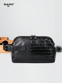 saroxi Men's Large Capacity Fashion Casual Travel Handbag Wrist Bag Small Portable High-End Elegant Phone Bag Minimalist Style For Work Youth Students Gift Choice Pouch Bag - Multicolor - View 16