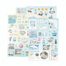 8pcs B Version Pattern Stickers, Suitable For DIY Scrapbooking And Personalized Daily Item Decoration - 8 Sets - View 10