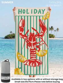 1pc Beach Towel, Beach Essential, Vacation & Bathroom Decor, Super Absorbent, Suitable For Bathroom, Swimming, Fitness, Yoga, Soft Microfiber, Lightweight & Portable, Windproof, Sun Protection, Sandproof, Summer Travel - Multicolor - View 8