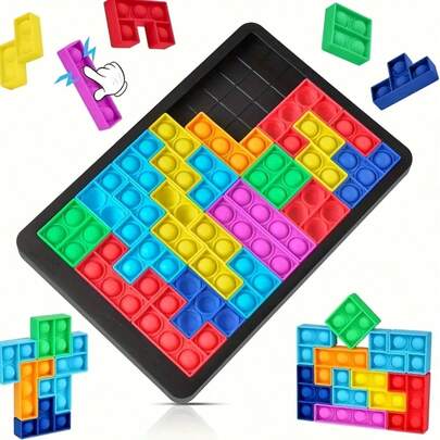 27-Piece Soft Silicone Puzzle Building Block Set, Parent-Child Game, Popular Educational Toy With Educational Learning And Intelligence Development Functions, Alleviates Anxiety And Stress (Random Colors)