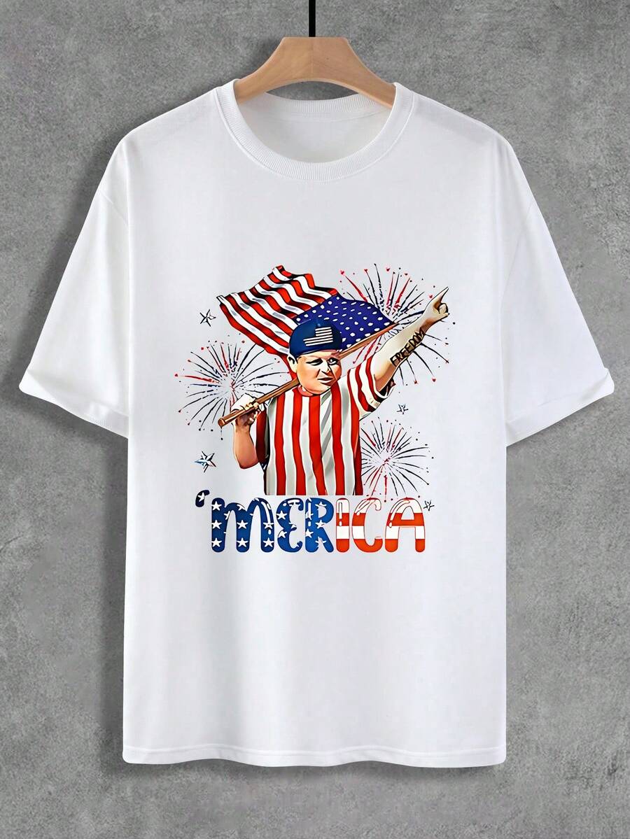Love You Gift,Sandlot 4th Of July Graphic TShirt, Hambino Sandlot Baseball Movie Independence Day Sweatshirt, Best Gift For Men Women, Summer Patriotic Tee Top Crewneck - White - View 1
