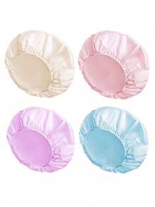 1/3/6 piezas Gorros de ducha reutilizables con diseño antideslizante y banda elástica, perfectos para mujeres en SPA o salón. Son lavables e ideales para cabello largo o cabello trenzado - Multicolor - Ver 5
