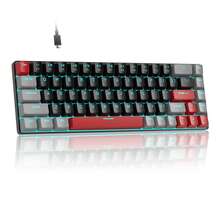 60% MageGee -BOX Mechanical Keyboard, Red Switch, 68 Keys, Adjustable LED Backlight, Translucent Keycaps, Portable Mini Layout Gaming Keyboard, Comfortable Typing, Suitable For Laptop, PC - View 15