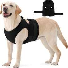 Dog Anxiety Vest, Sleeveless Calming Jacket | Adjustable Chest And Belly Wrap Design, Suitable For Most Small Dogs, Soft And Lightweight, Easy To Wear, Relieves Anxiety, Fear Of New Environments And Social Stress - Black - View 2